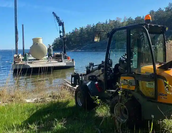 Avloppsanläggning i Stockholms skärgård